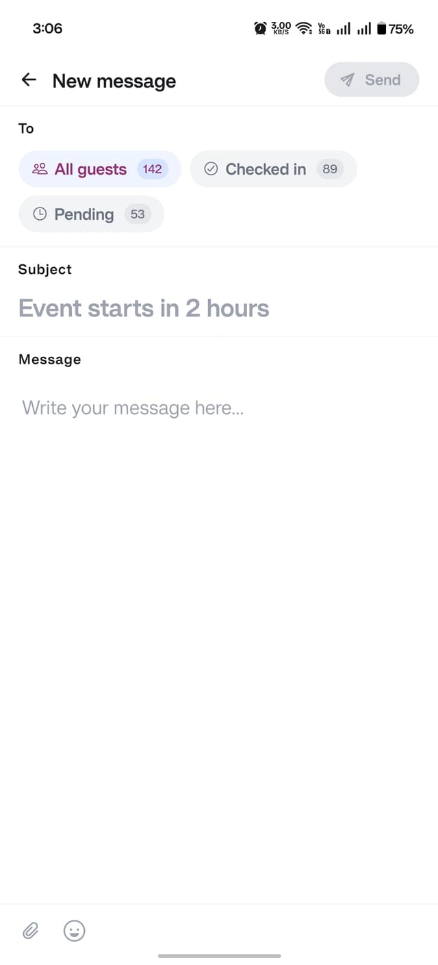 Outreach Messaging Interface Mockup