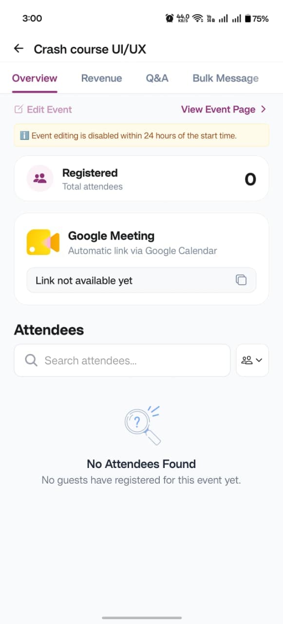 Manage Dashboard Interface Mockup