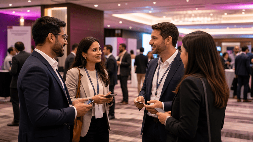 Professional networking event background